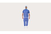 lekarz ubrany w ubranie chirurgiczne BARRIER Clean Air - widok z przodu